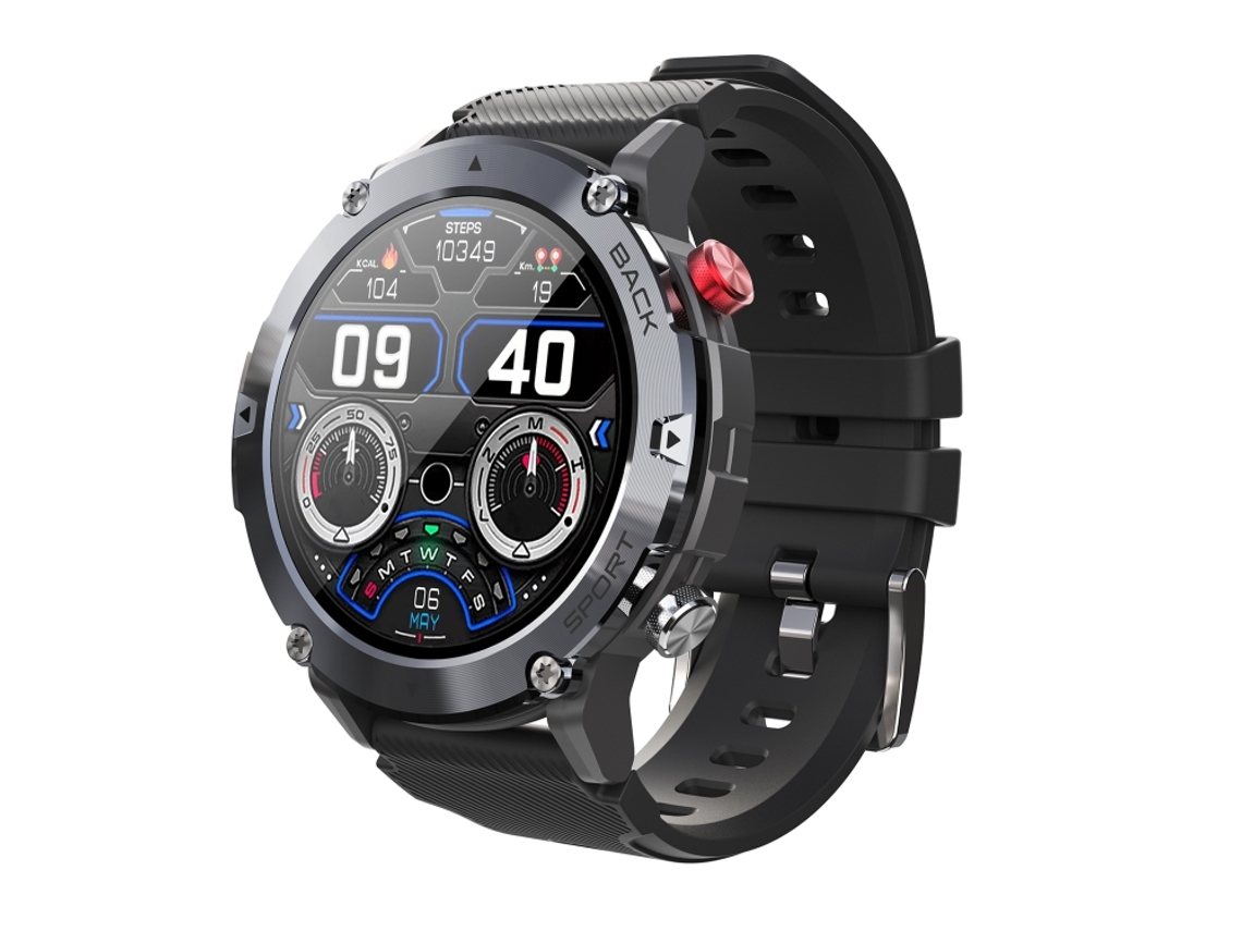 Reloj Inteligente Con Pantalla Hd De 1,32 Pulgadas, Compatible Con Monitoreo De Frecuencia Cardíaca Y Monitoreo De Oxígeno En Sangre (negro)