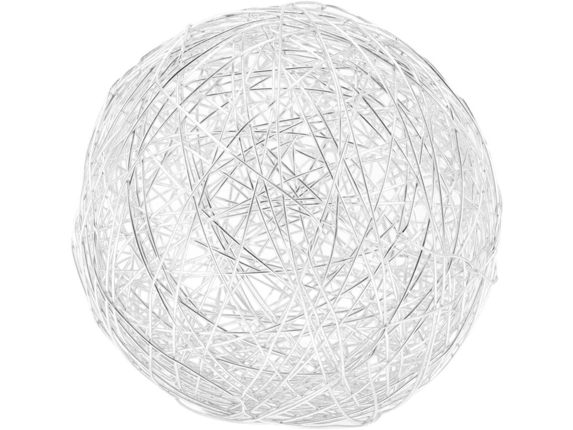 Estructura Hueca Decorativa De Hierro Conformable De Aluminio Plateado De 20 Cm Para Lámparas Colgantes Y