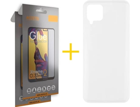Carcasa + 2 Protectores de Pantalla para Huawei P40 Lite ACCETEL Transparente Claro