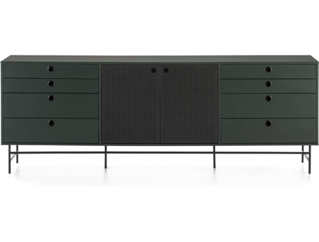Aparador BAZAR MONDIALE Punto (Verde Oscuro - 212x47x77 cm)