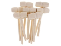 30 Mini Martillos De Madera Para Langosta, Cangrejo Y Mariscos, Madera Maciza, Color Natural.