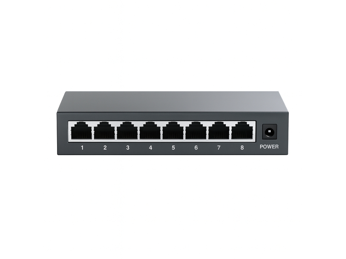 Adaptador Ethernet Sanda SD 3821 8 en 1, color negro