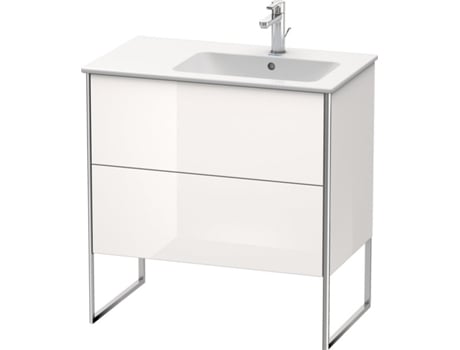 DURAVIT XSquare Vanity unit vertical 81.0 x 47.8 cm, 2 cajones, para lavabo ME de Starck 234683, bol a la derecha