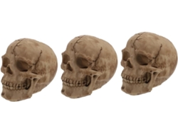 Juego De 3 Jarrones Con Forma De Calavera Para Decoración De Halloween, Jarrón Gótico Espeluznante, Planta Artificial.