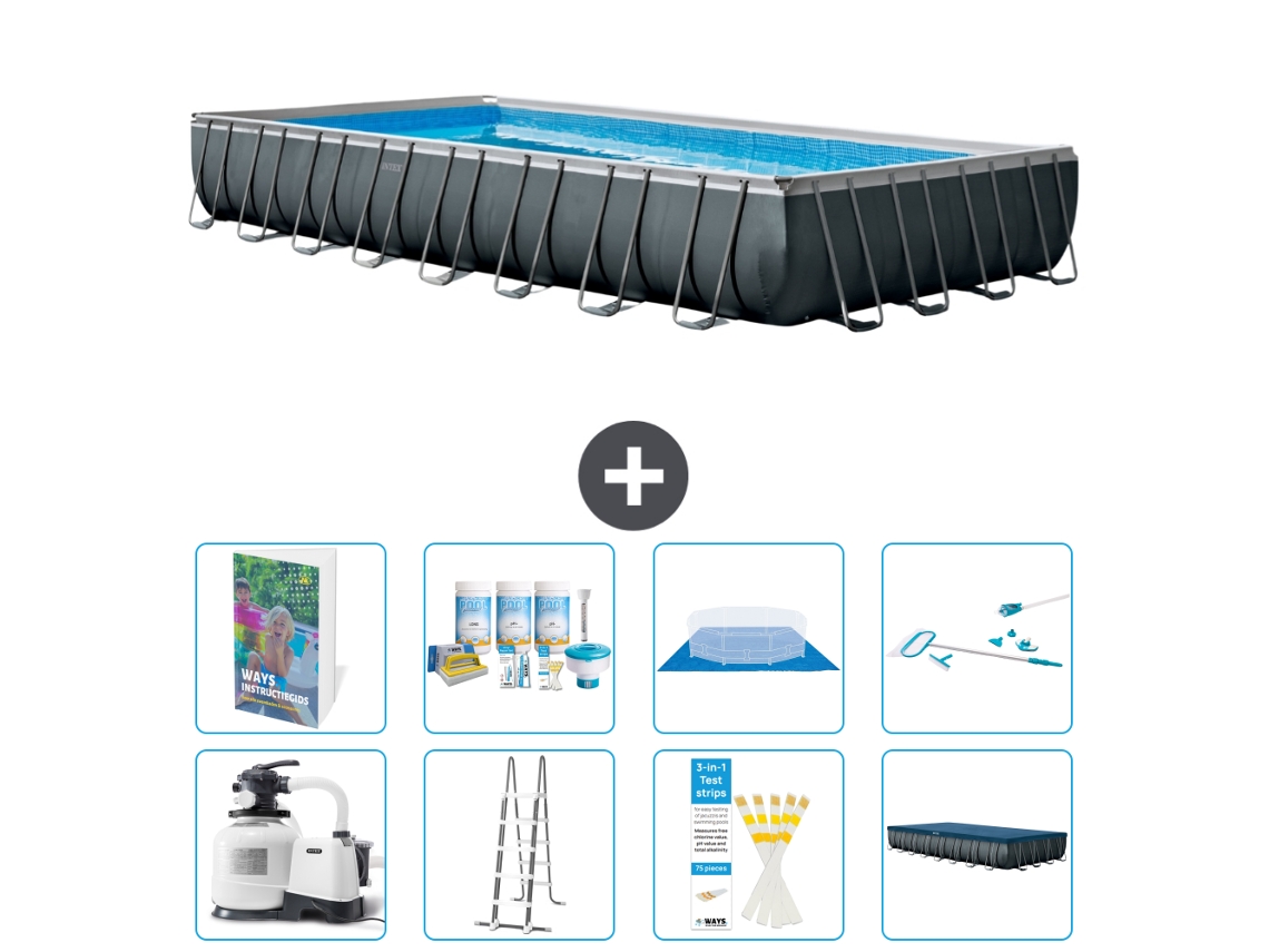 Intex Piscina Ultra Xtr Retangular - 975x488x132 Cm - 9-peças S615