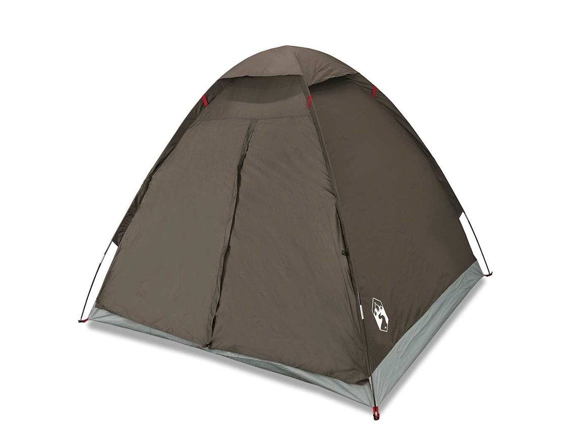 Tienda de campaña iglú para 4 personas VIDAXL impermeable marrón