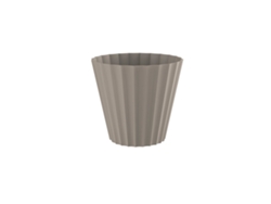PLASTIKEN 89001 - Maceta Redonda Colección DORIC Medida 18 cm 25L Taupe