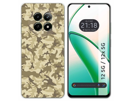 Funda Diseño Sand Camuflaje para Realme 12 5G 12X 5G TUMUNDOSMARTPHONE Silicona Multicolor