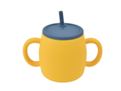 MEOIRUERY Vaso de Silicona 280ml, Vaso para Bebés con Tapa de Pajita, Vaso de Aprendizaje para Bebés y Niños Pequeños
