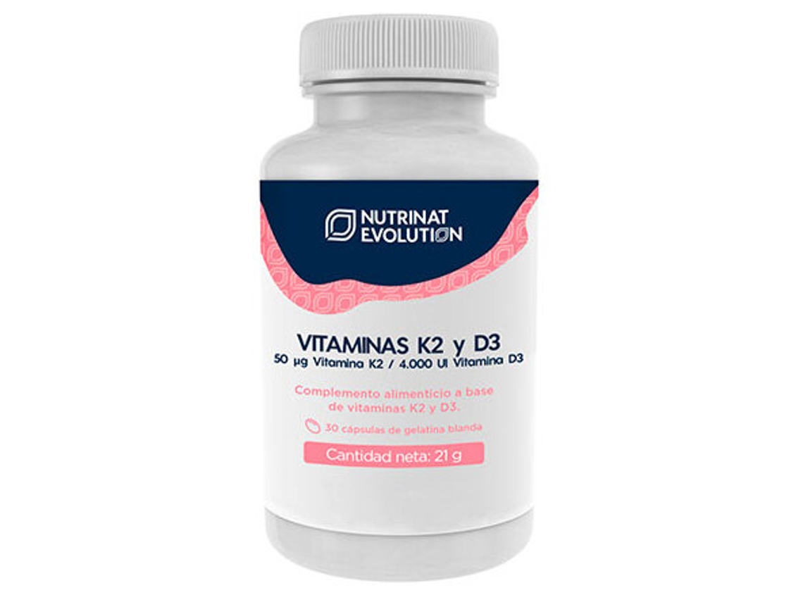 Vitaminas K2 D3 30 Cápsulas NUTRINAT EVOLUTION