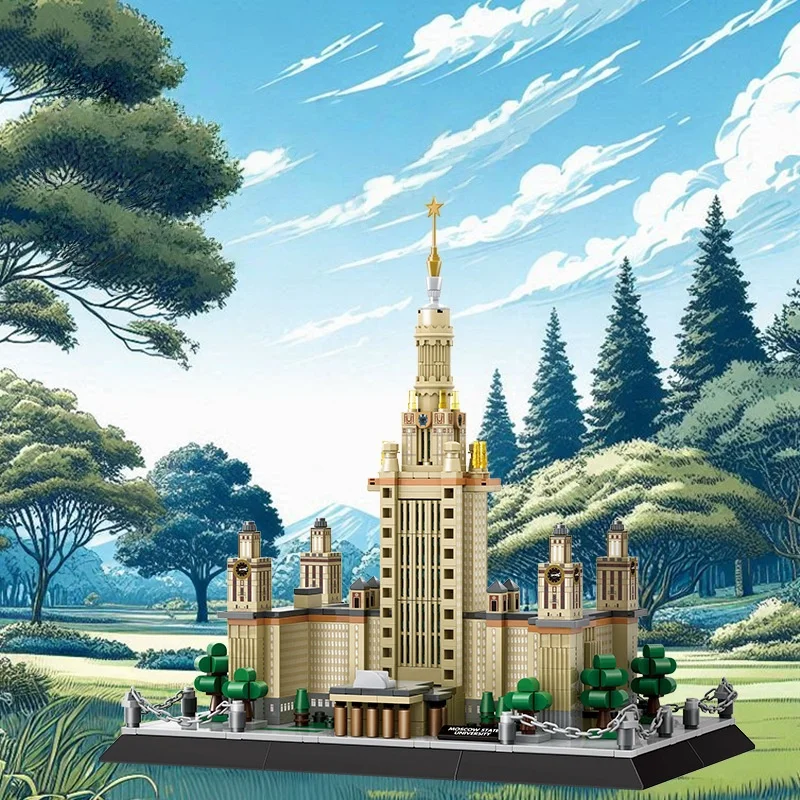 Conjunto de bloques de construcción Spire, modelo de universidad gótica