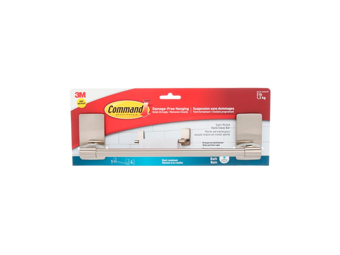 Toallero de barra Command 29,9 x 7,7 x 4,7 cm Metal