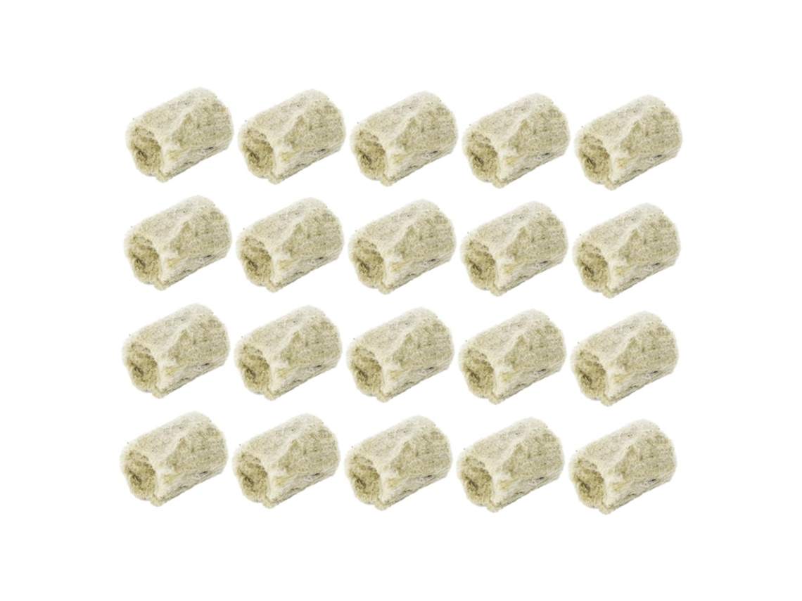 Inoomp - Paquete De 40 Tapones Hidropónicos De Lana De Roca Con Nutrientes, Bloque Hidropónico Cilíndrico Para El