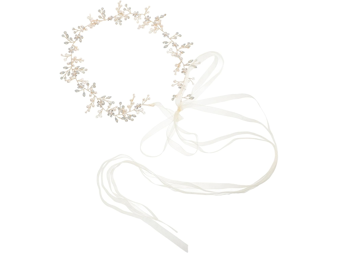 Cinturón De Boda Dorado Hecho A Mano Con Flores Y Perlas - Elegante Accesorio Nupcial
