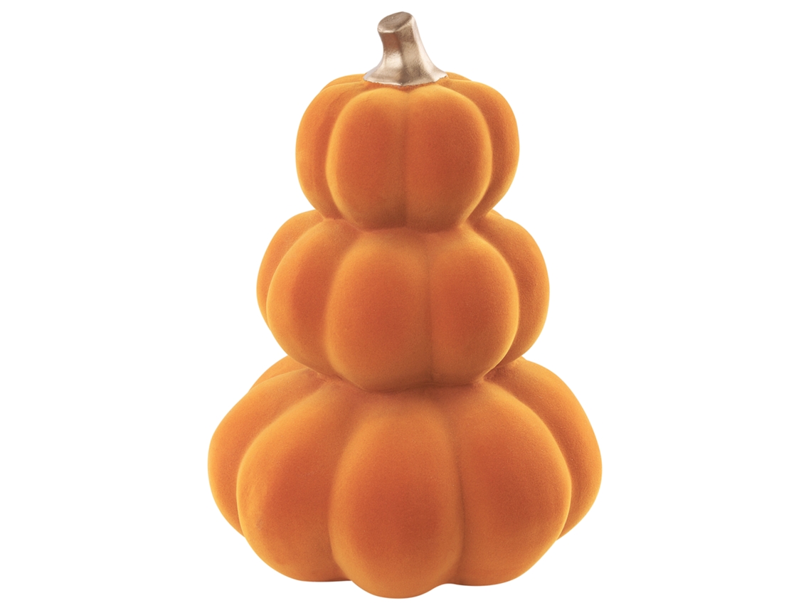 Figura de cerámica/terciopelo naranja/dorado 33 cm KALAMATA