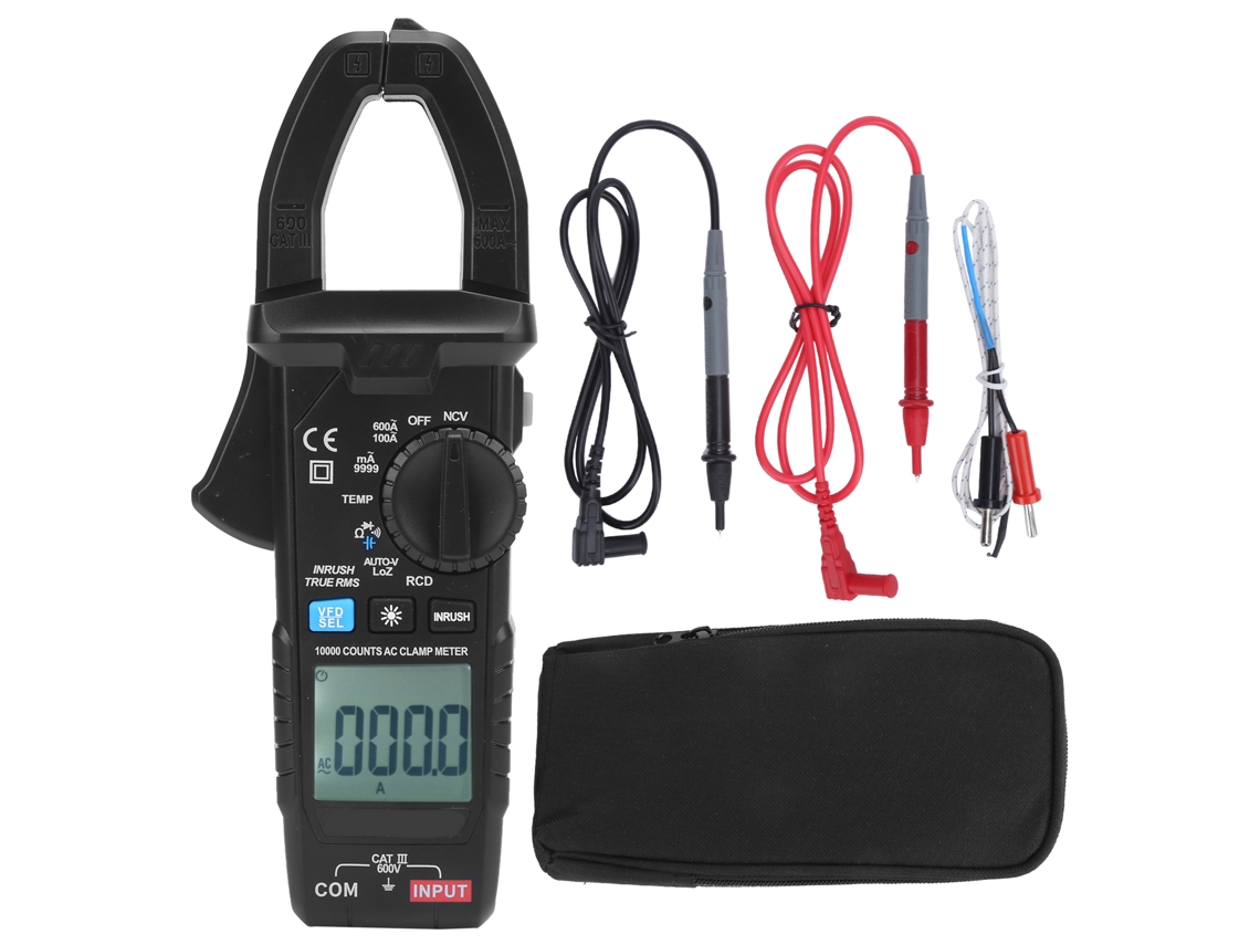 Medidor Digital Cm83c De 600 A/600 V True Rms Con Pantalla Lcd, Multímetro Para Electricistas