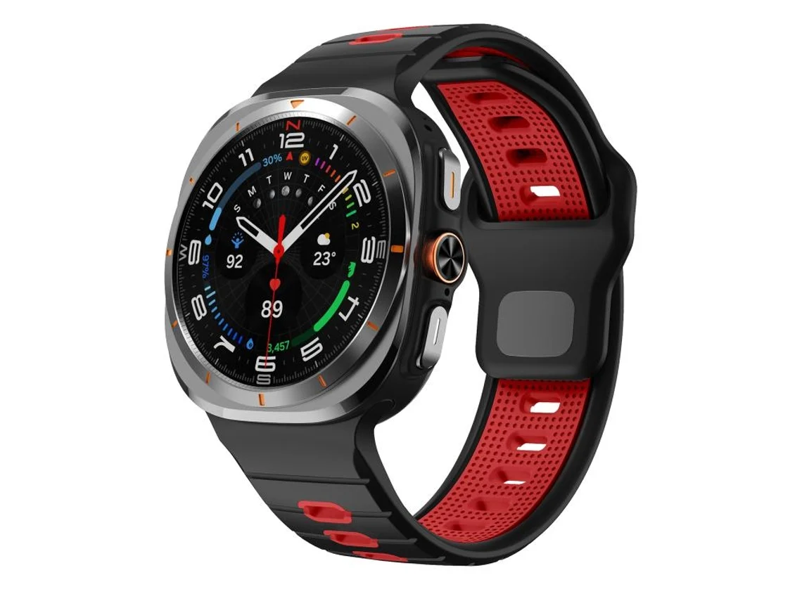 Correa de silicona para Samsung Galaxy Watch Ultra con rayas horizontales y hebilla invertida (47 mm)