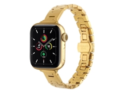 Correa XIAOMOYU de acero inoxidable estilo H para Apple Watch, 14 mm, color dorado, tamaños 42/41/40/38 mm.