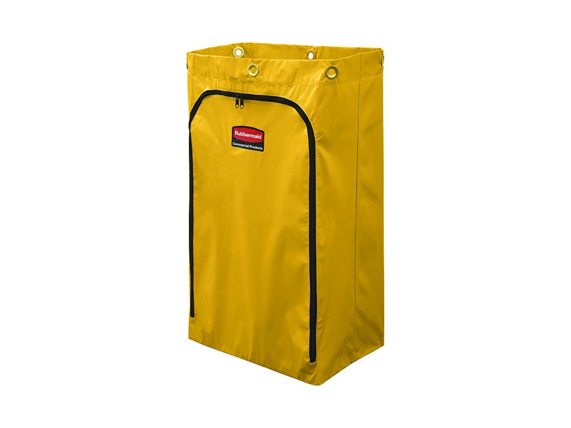 Rubbermaid Bolsa De Vinilo Tradicional Para Carro De Limpieza, Amarilla, 90 L