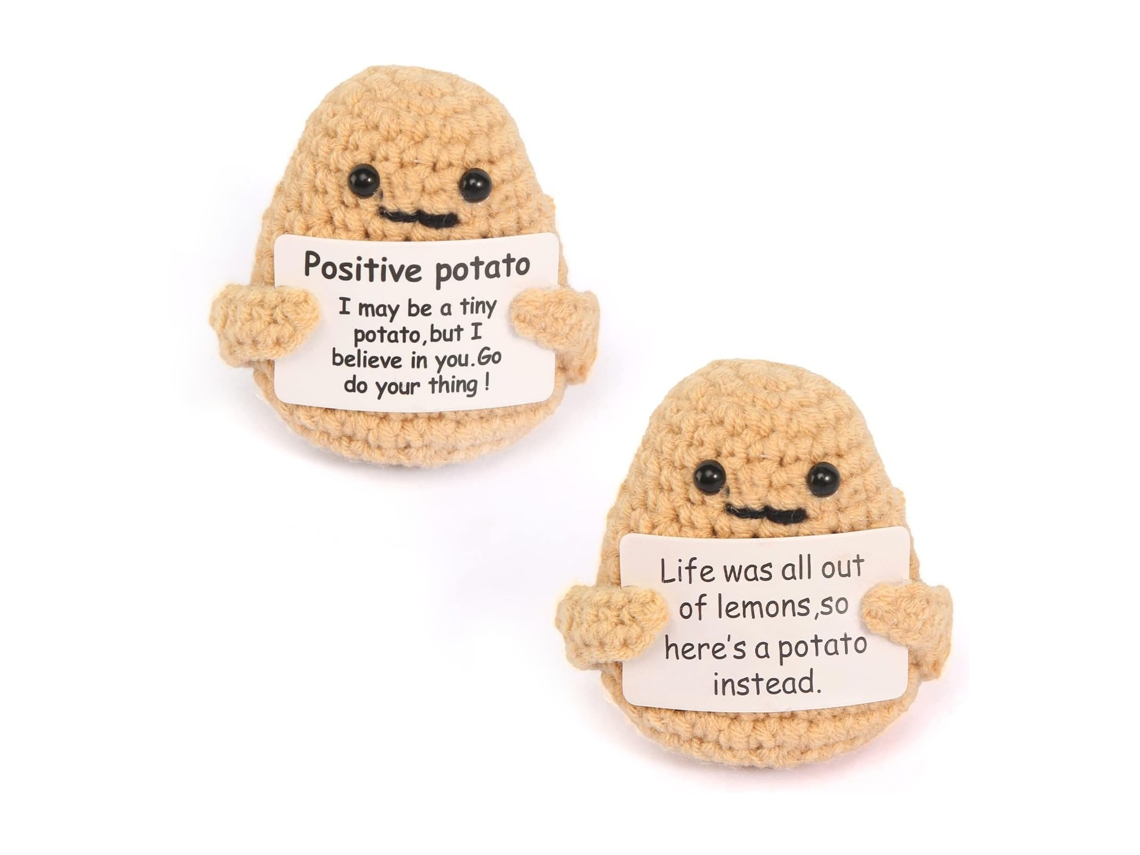 2pcs 7cm Boneca Pelúcia Batatinha Crochê Fofa Expressão Engraçada Decorativa