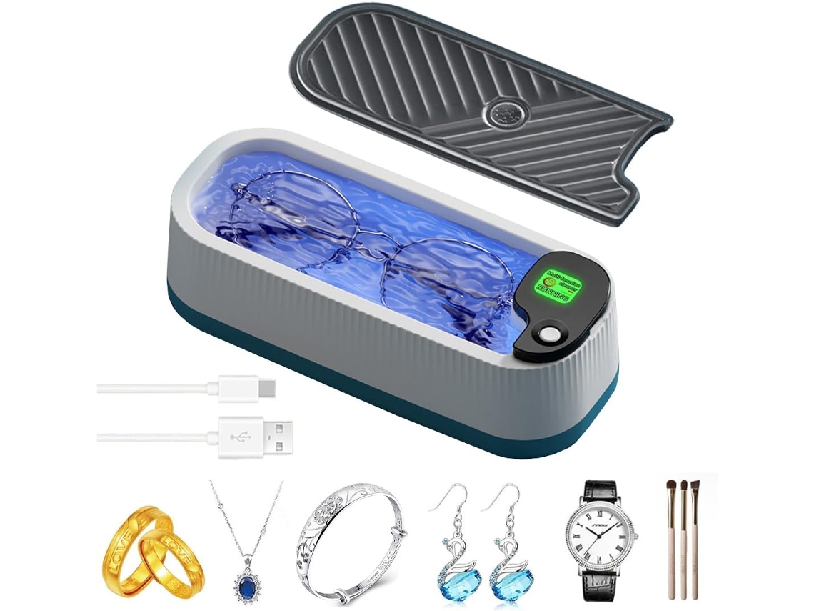 Máquina De Limpieza Ultrasónica Para Joyas, Máquina De Limpieza Sónica Profesional Con Funcionamiento De Un Solo Botón (blanca)