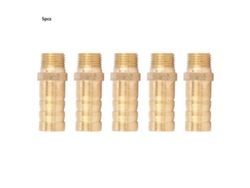 2026velora-5pcs Conector Macho Bsp De Latón 1/8" Para Manguera Barbón 10mm Adaptador Acoplamiento