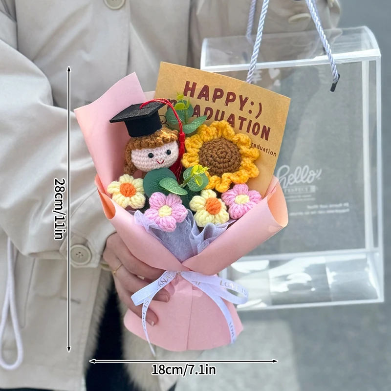 Flores De Crochê, Buquês Para Formatura, Flores Tricotadas Prontas