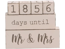 Calendario De Bodas De Madera Hecho A Mano De 4x4x4 Cm