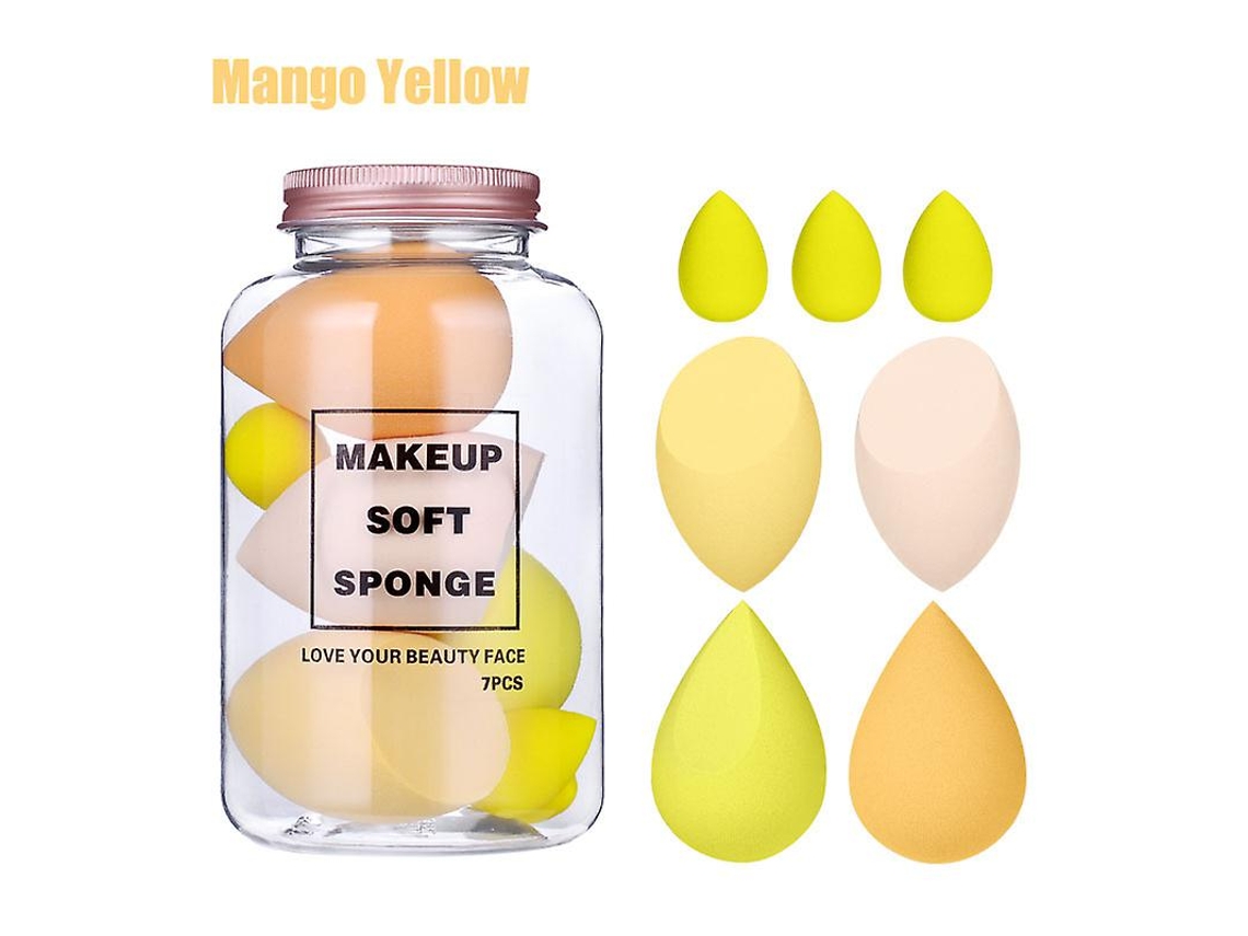 Juego de 7 esponjas de maquillaje, esponjas cosméticas para base, crema, corrector, herramientas de maquillaje Everley891