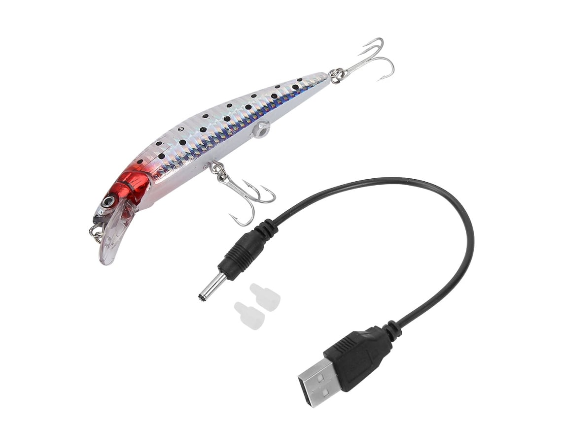 Señuelo Minnow Eléctrico Cargable De 12cm Para Pesca Nocturna Bait Artificial