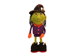 Muñeca de bruja decorativa ajustable para Halloween
