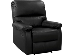 Butaca HABITAT ET JARDIN reclinable Lincoln Negro (90x89x103 cm - PVC y madera contrachapada)