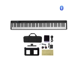 Piano plegable de 88 teclas con Bluetooth y Midi, un piano electrónico digital portátil y plegable equipado con Succebuy
