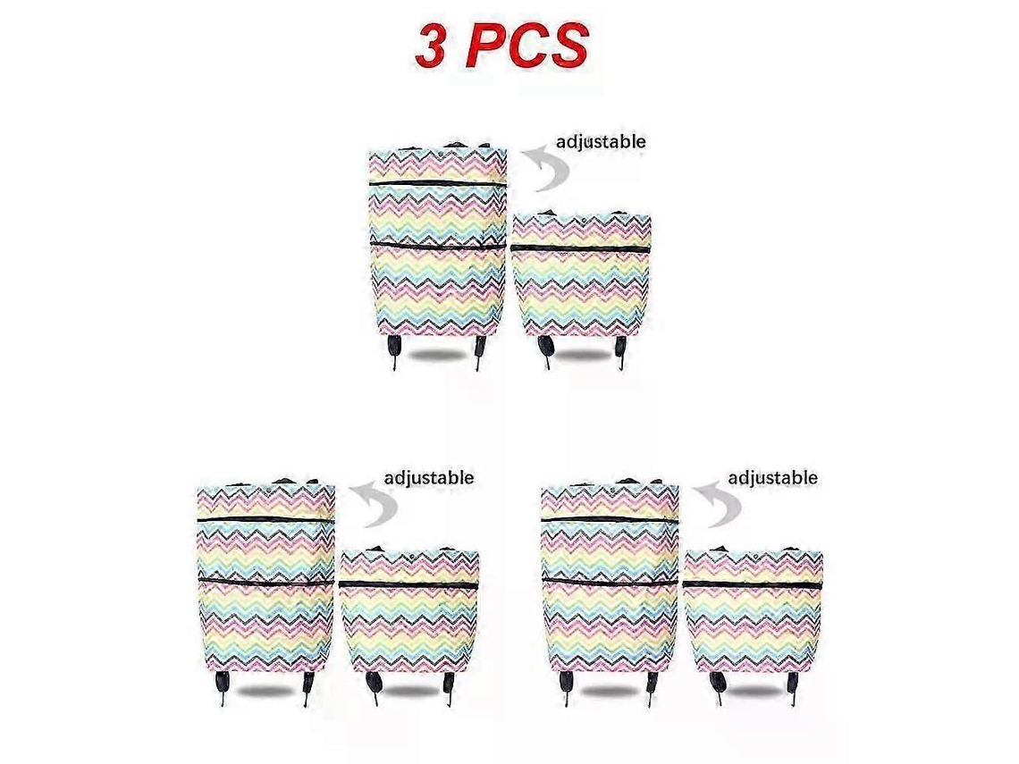 Bolsa de compras plegable, carrito con ruedas, organizador de verduras, portátil. GOKOCO