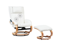 Sillón reclinable BELIANI Majestic de Piel sintética Beige 60x80x101