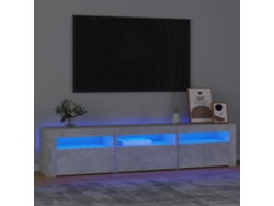 Estantería/Mueble de TV con luces Led 180X35X40 Cm Gris Sonoma