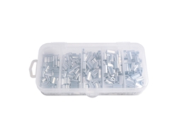 Kit de 250 conectores de manguito de crimpado de aluminio, 5 tamaños