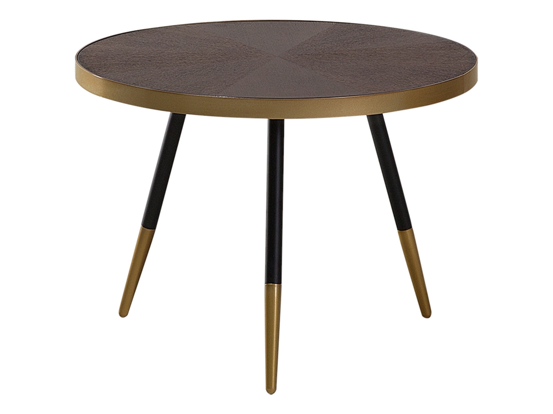 Mesa auxiliar BELIANI Ramona de MDF Madera oscura 61x61x45