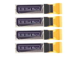 Kit De Módulo De Pantalla Lcd Digital De 0.69 Polegadas 96x16 Com Interface Spi Iic 14 Pinos (4 Peças)