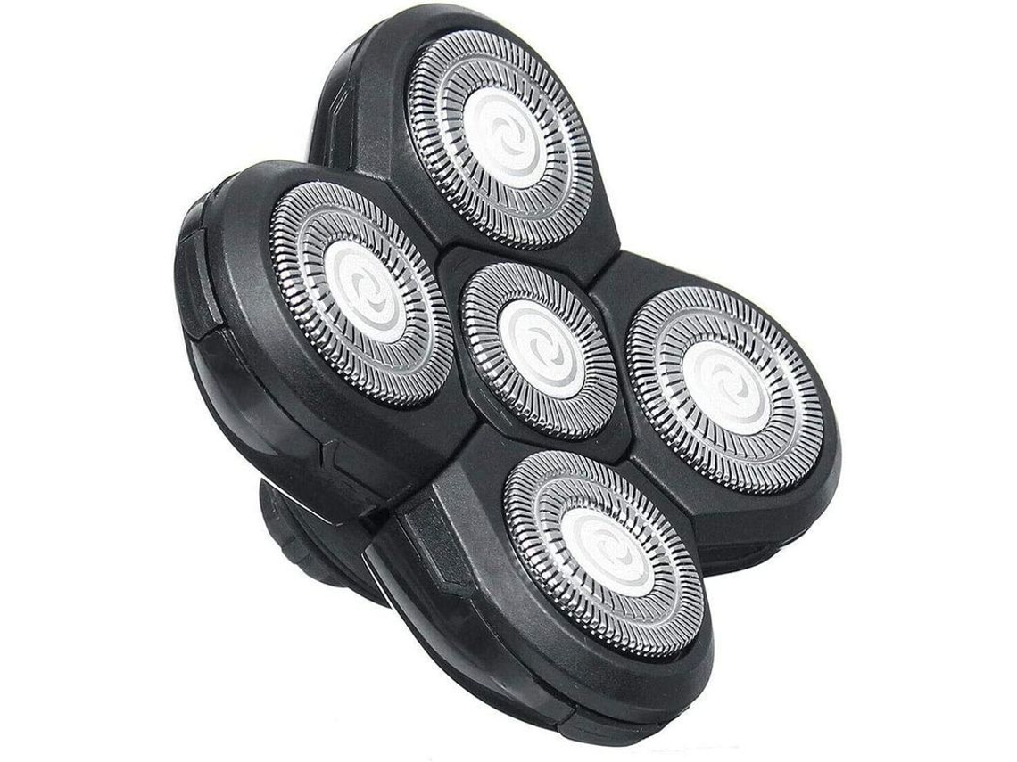 Punta De Afeitado De Repuesto (5 Puntas) Para Afeitadora Eléctrica De Cabeza Y Rostro - Negro, Talla Única