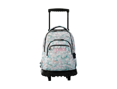 Mochila Escolar Con Ruedas Corazones Pastel Renglones TOTTO