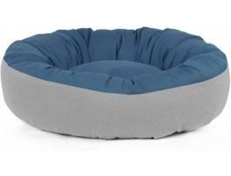 Cama Redonda para Perros y Gatos GAUTY Tela de sarga (Azul y Gris - 57 cm)