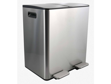 Cubo Basura SPIRELLA Pedal Retráctil Aliya 40L Acero Satinado 2x20L compartimentos