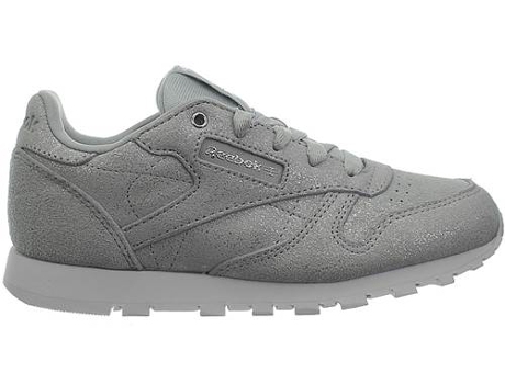 Zapatillas Deportivas REEBOK Classic Leather Kids Niños (Gris, Plateado -Material Sintético -30)
