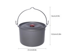 Olla Colgante Ligera De 4,2 Litros Para Cocinar Al Aire Libre, Ideal Para Acampar, Hacer Senderismo, Pescar Y Otras Actividades Al Aire Libre.