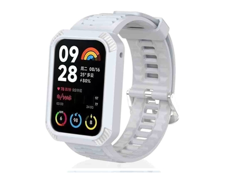 Pulsera Tpu con Marco Protector para Xiaomi Band 8 Pro Gris Claro INF