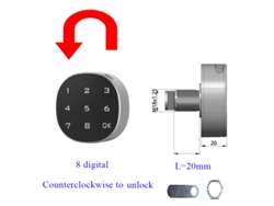 (en Sentido Antihorario) Cerradura De Combinación Digital Con Teclado Táctil Inteligente De Aleación De Zinc Para Puerta De Gabinete Y Cajón