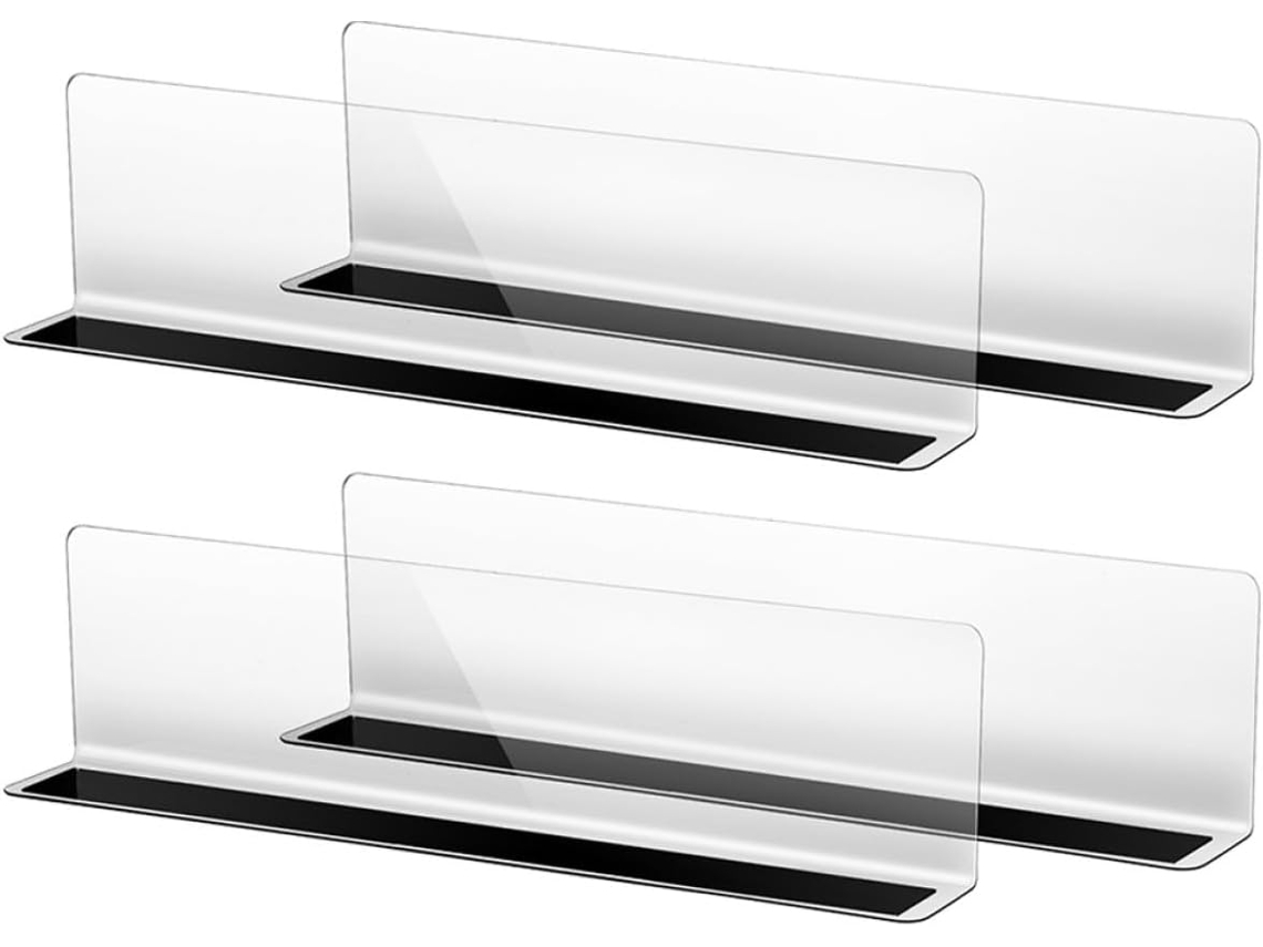 Separadores Magnéticos Cajones Forma Pvc Transparente Juego 4 Piezas Prácticos Estantes Supermercados