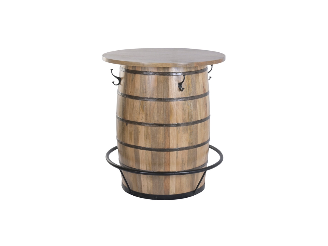 Mesa Bar Mango Metal Barril 90x90x101cm