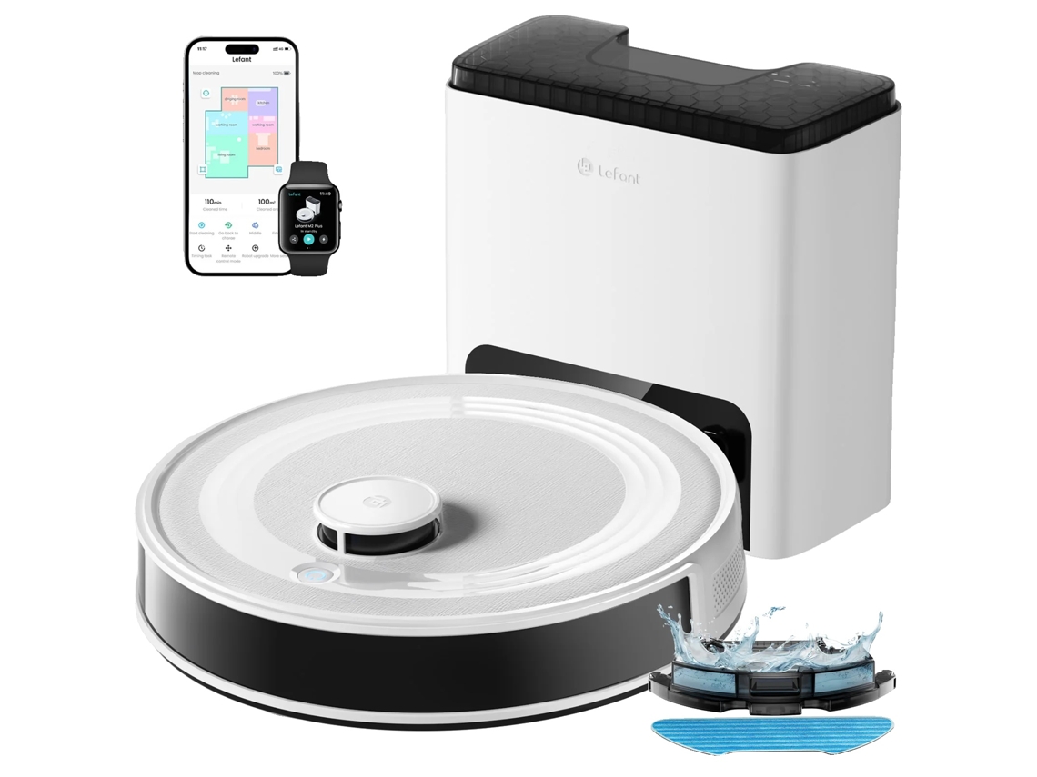Robot aspirador y fregona combinados, succión de 6000 Pa, navegación láser, M2 Plus OEM